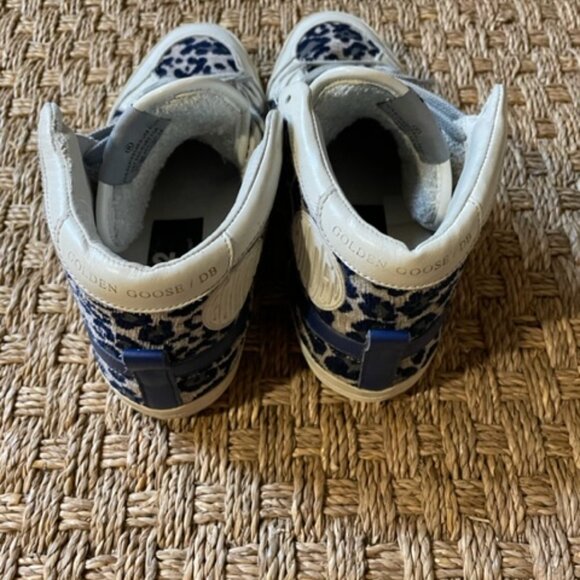 Golden Goose DB Mid Star leopard print velvet sneakers - Picture 5 of 7